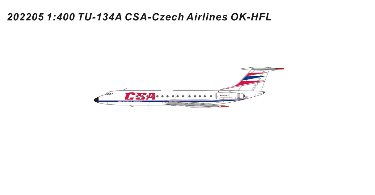 *1/400 CSA - Czech Airlines TU-134A Panda Models 202205