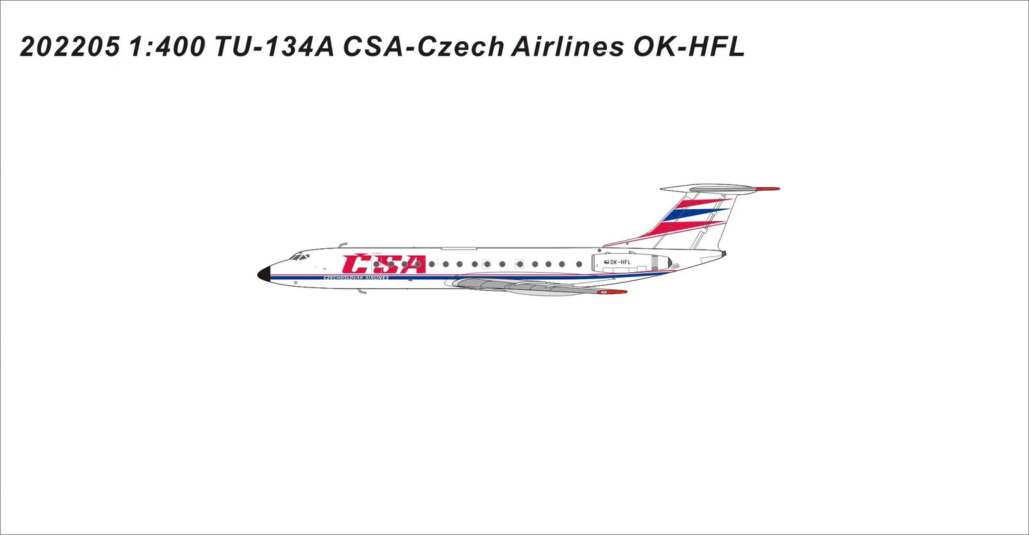 *1/400 CSA - Czech Airlines TU-134A Panda Models 202205