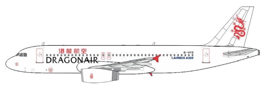 *1/400 Dragonair A320 “Last Landing in Kai Tak” Miniature Models M4KA320A