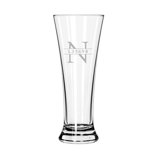 Engraved Beer Pilsner Glass