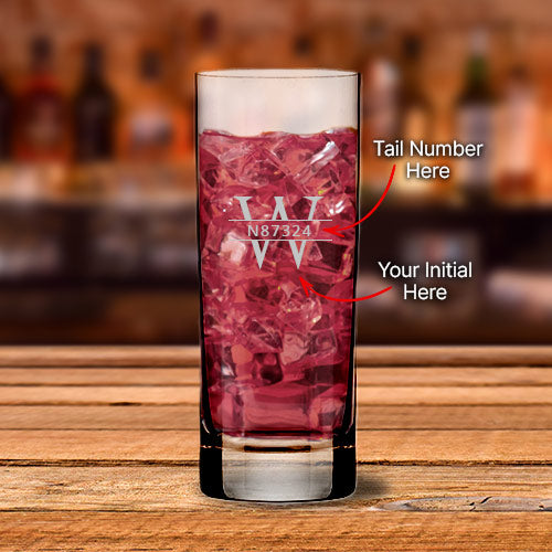 engraved drinking glass