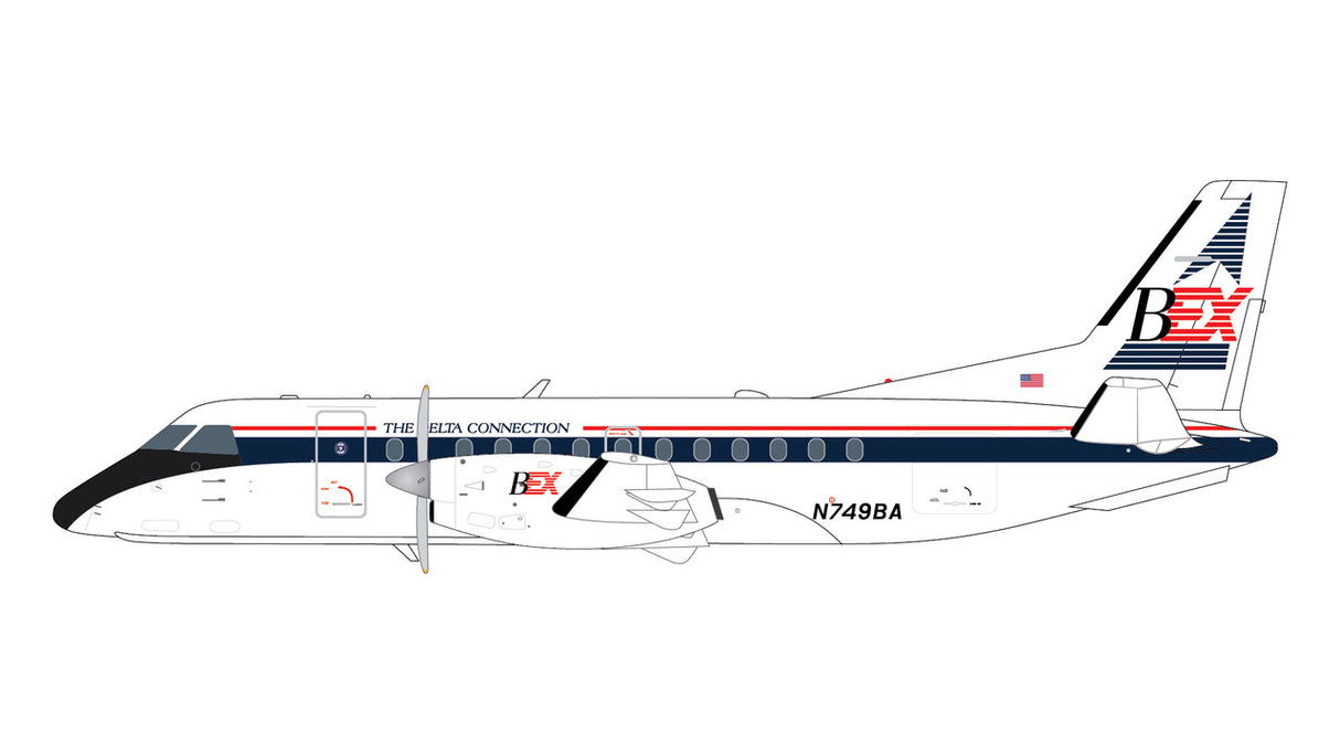 1:200 Business Express Airlines Saab 340A N749BA "The Delta Connection" G2GAA1345