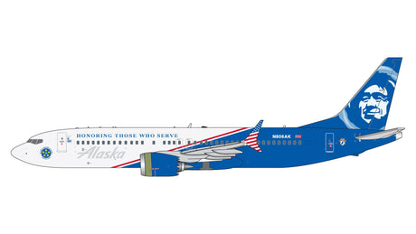 1/400 Alaska Airlines B737 MAX 8 "Honoring Those Who Serve" Gemini Jets GJASA2258