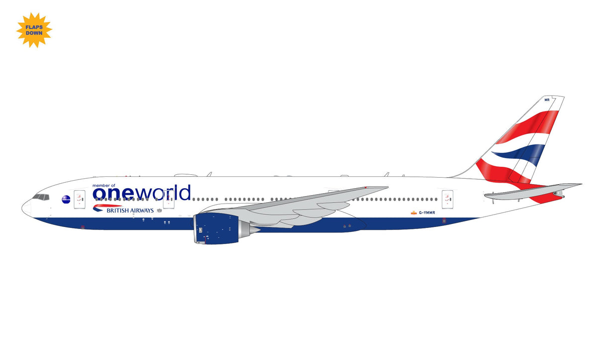 *1/400 British Airways B777-200ER G-YMMR “oneworld” livery (Flaps Down) Gemini GJBAW2194F