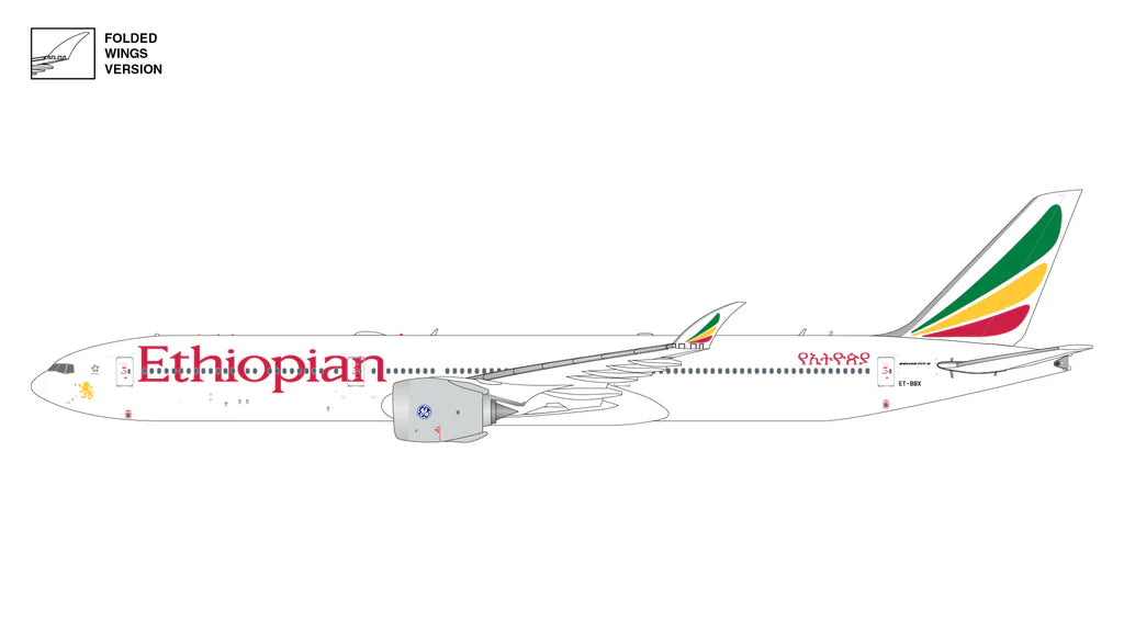 * 1/400 Ethiopian Airlines Boeing 777-9X (w/ folded wingtips) ET-BBX GJETH2280