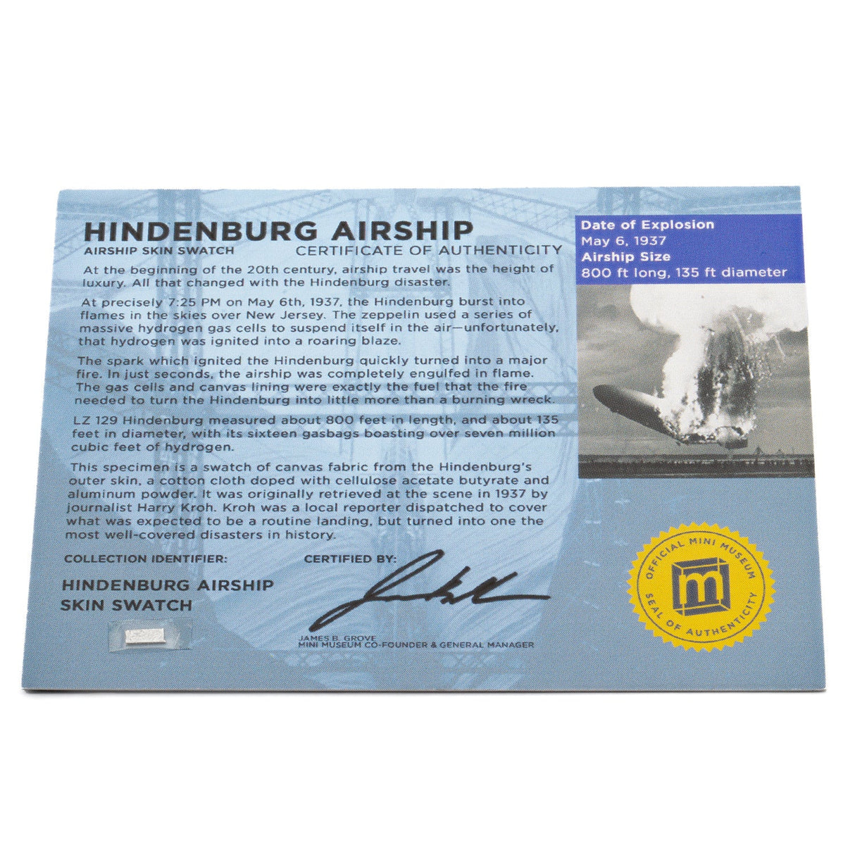 Hindenburg Airship Skin - Card Display