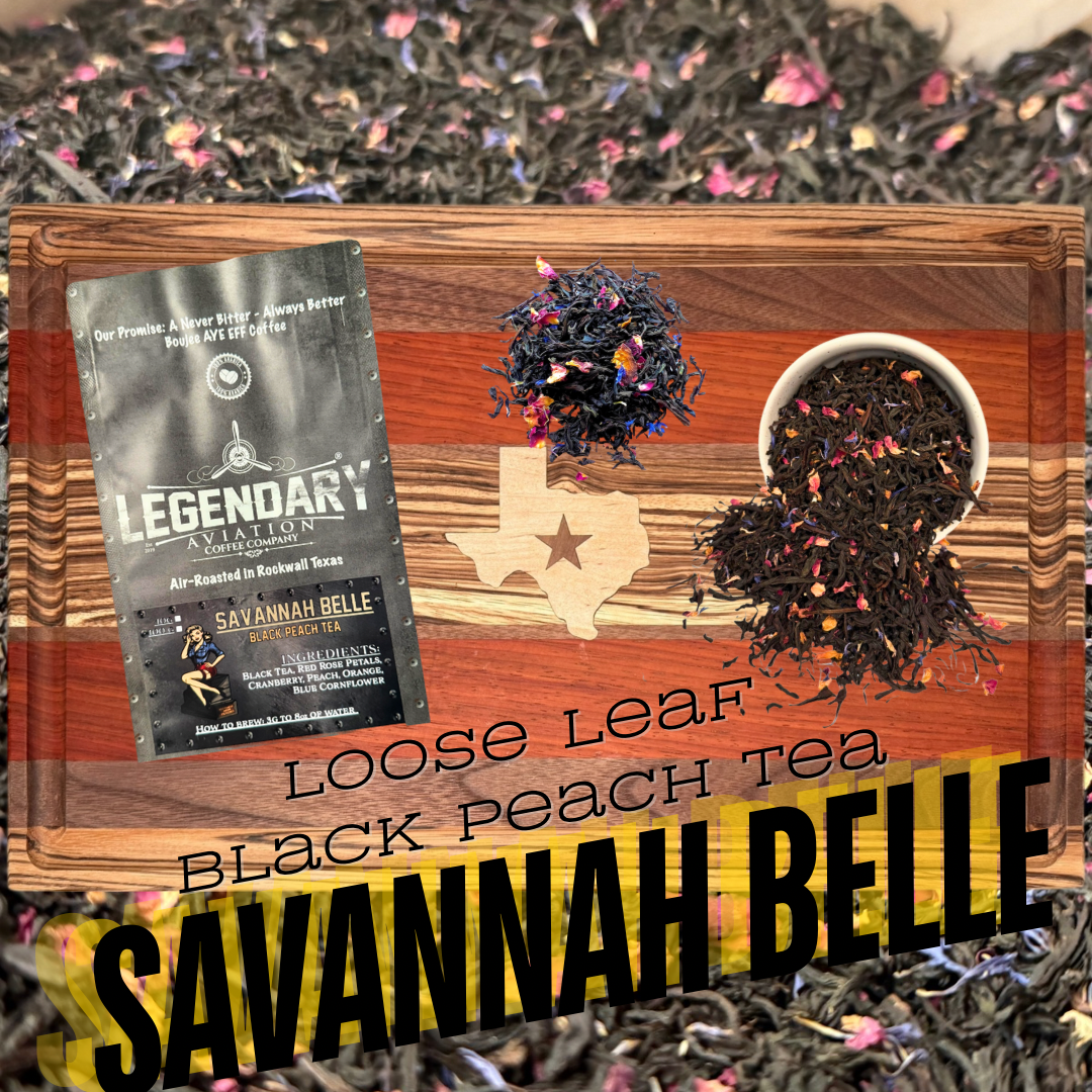 Savannah Belle - Black Peach Loose Leaf Tea