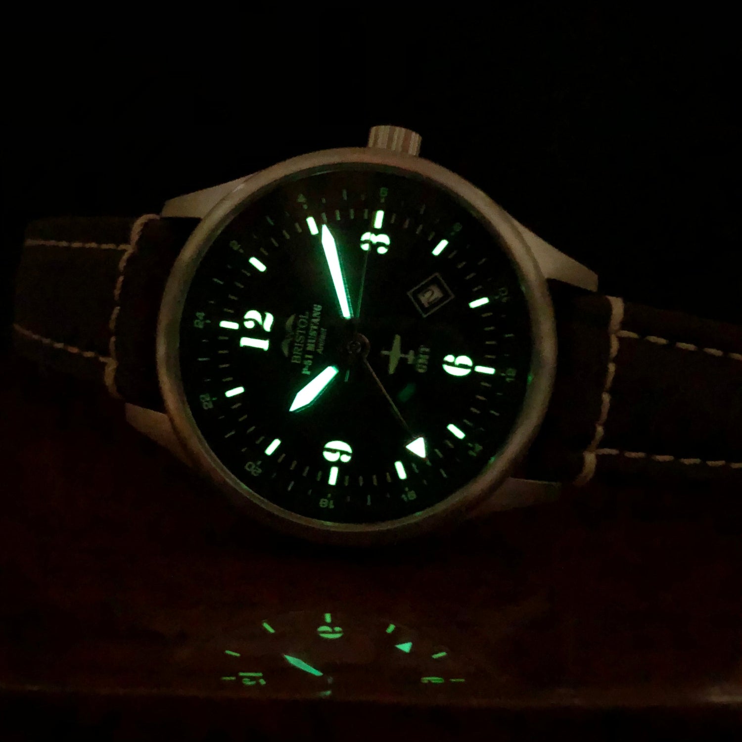 P-51 Mustang Tribute Watch - Black Dial