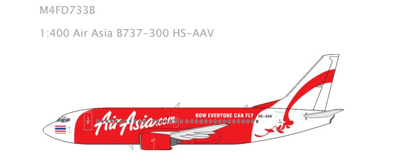 *1/400 Air Asia B 737-300 Miniature Models M4FD733B