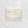 Ozark Airlines July 1982 Airline Map Canvas