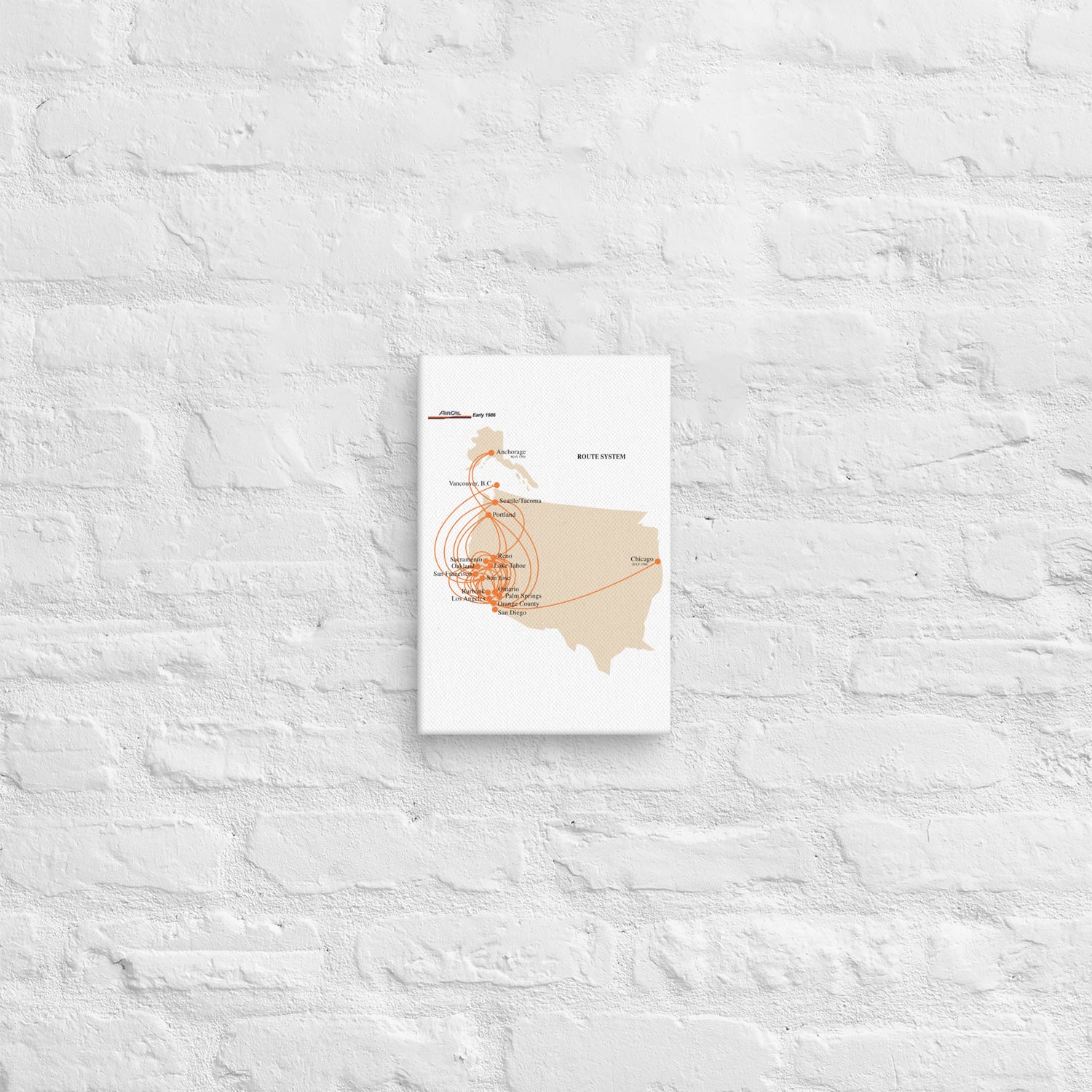 Air Cal 1986 Route System Canvas