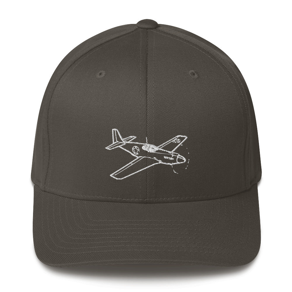 P-51A Mustang Fighter Legend Embroidered Hat