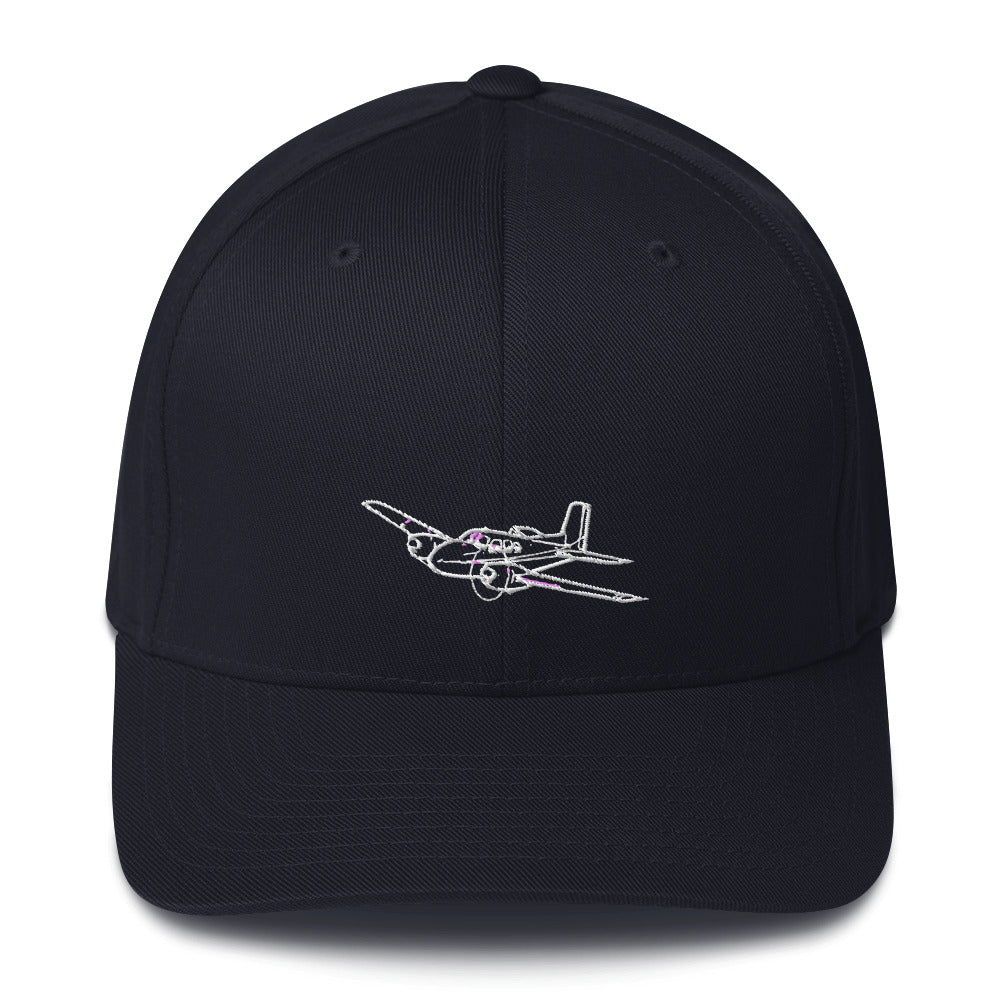 Beechcraft Twin Bonanza Powerhouse 2 Embroidered Hat