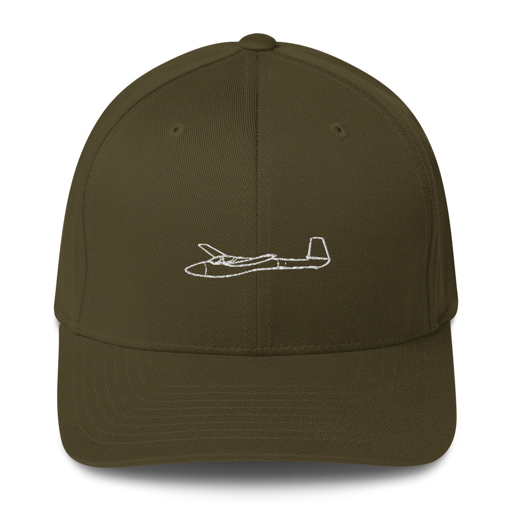 Glasflügel Libelle 201 Glider 2 Embroidered Hat