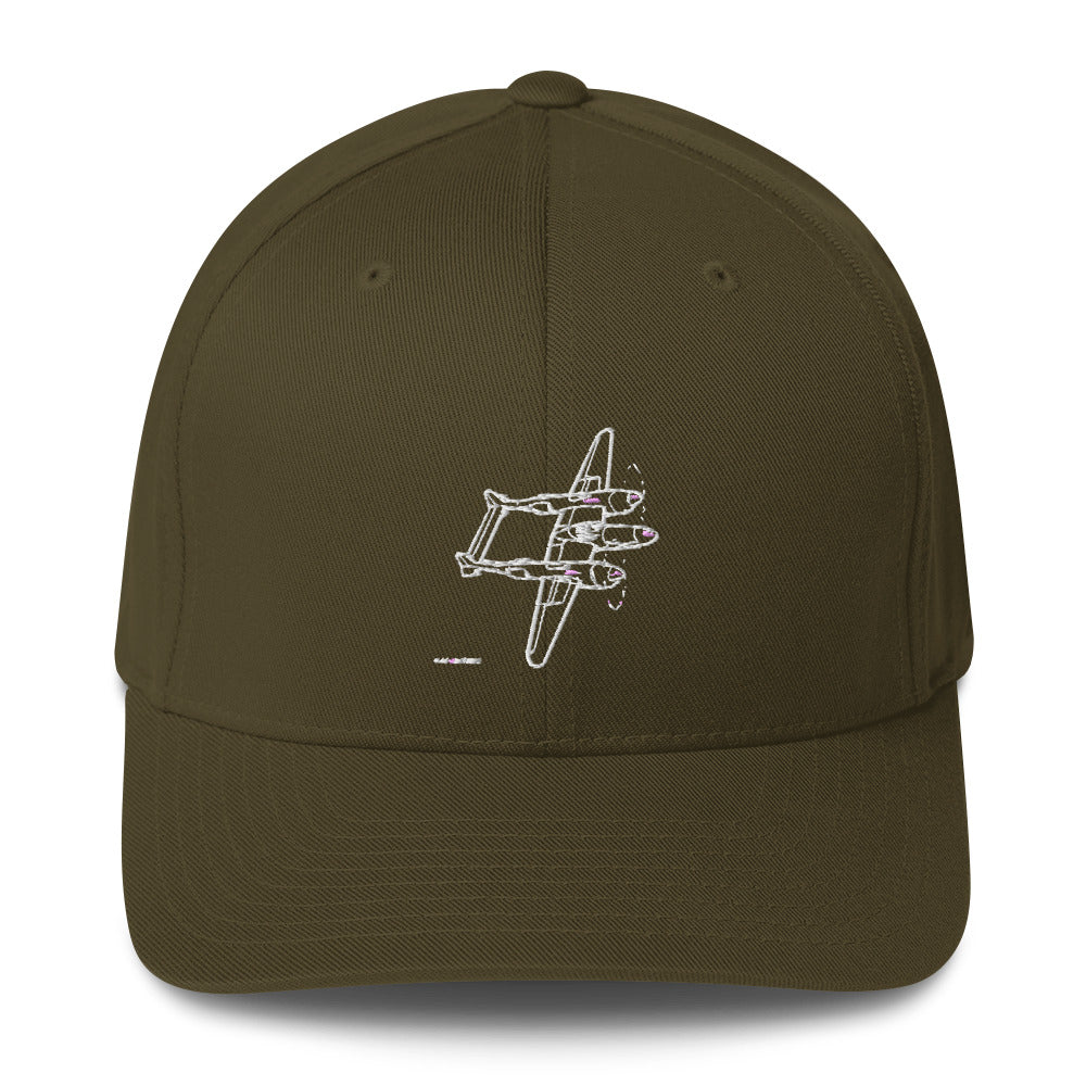Lockheed P-38 Lightning 5 Embroidered Hat