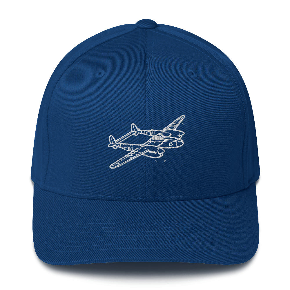 Lockheed P-38 Lightning 4 Embroidered Hat