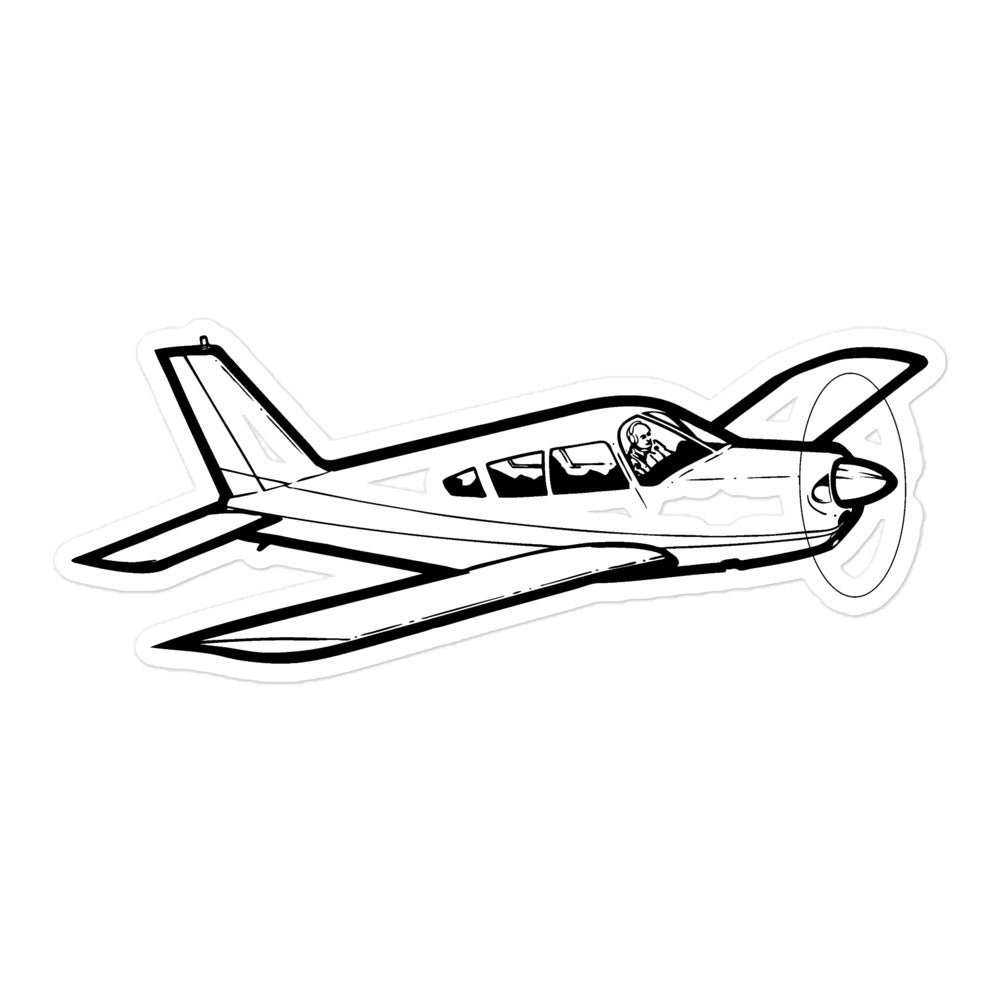 Piper Arrow General Aviation Icon Sticker