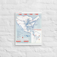 Braniff Airways April 1961 Airline Map Canvas