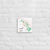 Aloha Airlines September 1997 Airline Map Canvas