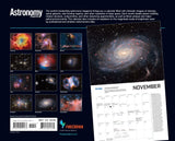 Astronomy magazine calendar with images of celestial objects and a November page.