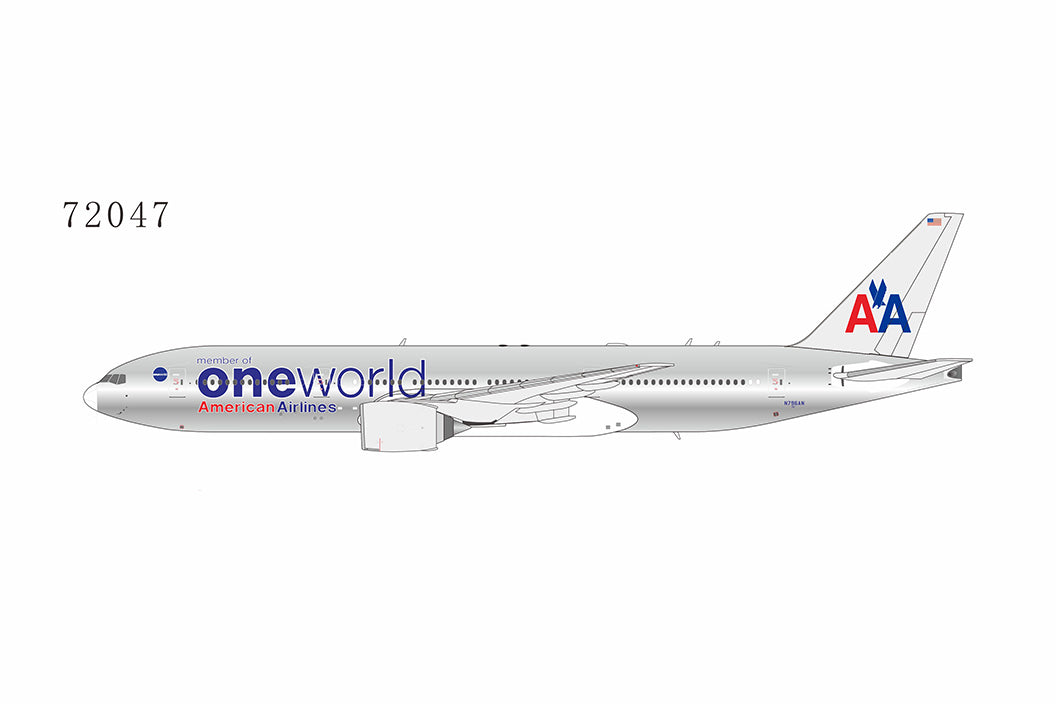 * 1/400  American Airlines 777-200ER N796AN(oneworld cs; chrome cs) NG 72047 (Defective Model)