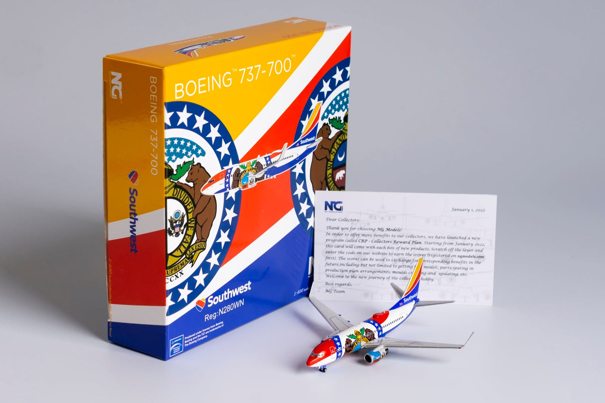 *1/400 Southwest Airlines B 737-700/w "Missouri One" NG Models 77015