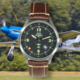 P-51 Mustang Tribute Watch - Black Dial