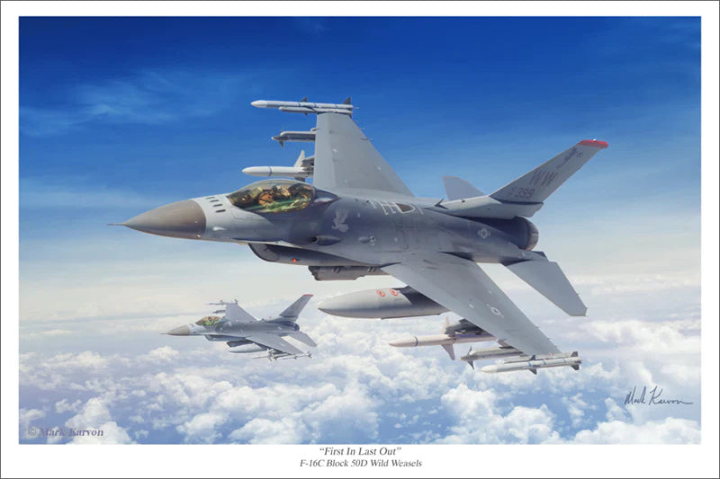 F-16 Fighting Falcon - "First In Last Out - Wild Weasels" Print