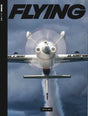 Magazine cover with a white airplane and 'FLYING' text
