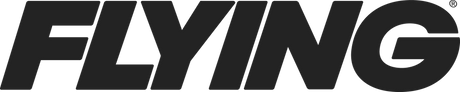 Black 'FLYING' logo on a white background