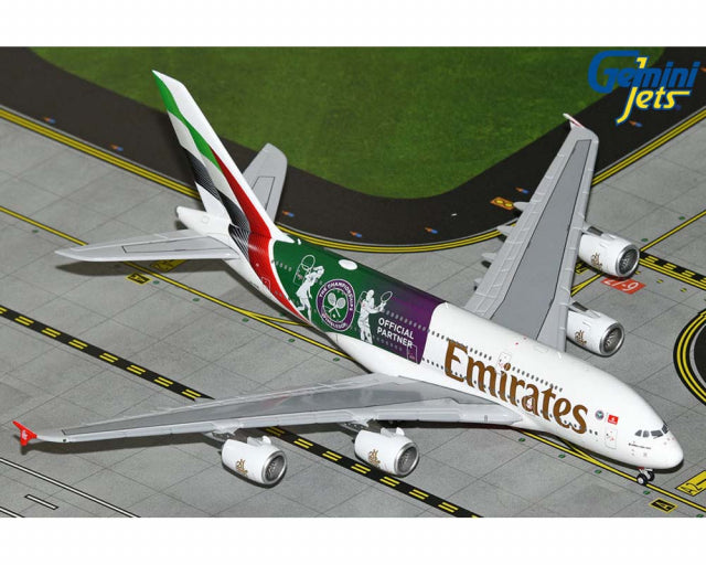 1:400 Gemini Jets GJUAE2283 Emirates A380-800 A6-EOE "Wimbledon Official Partner"