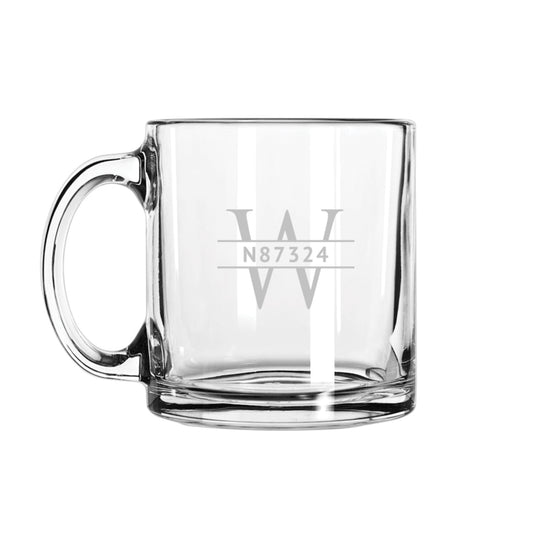 Engraved Glass Coffee Mug