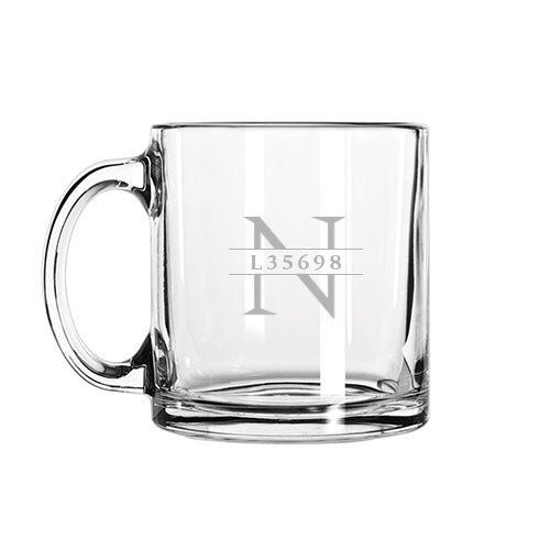 Engraved Glass Coffee Mug