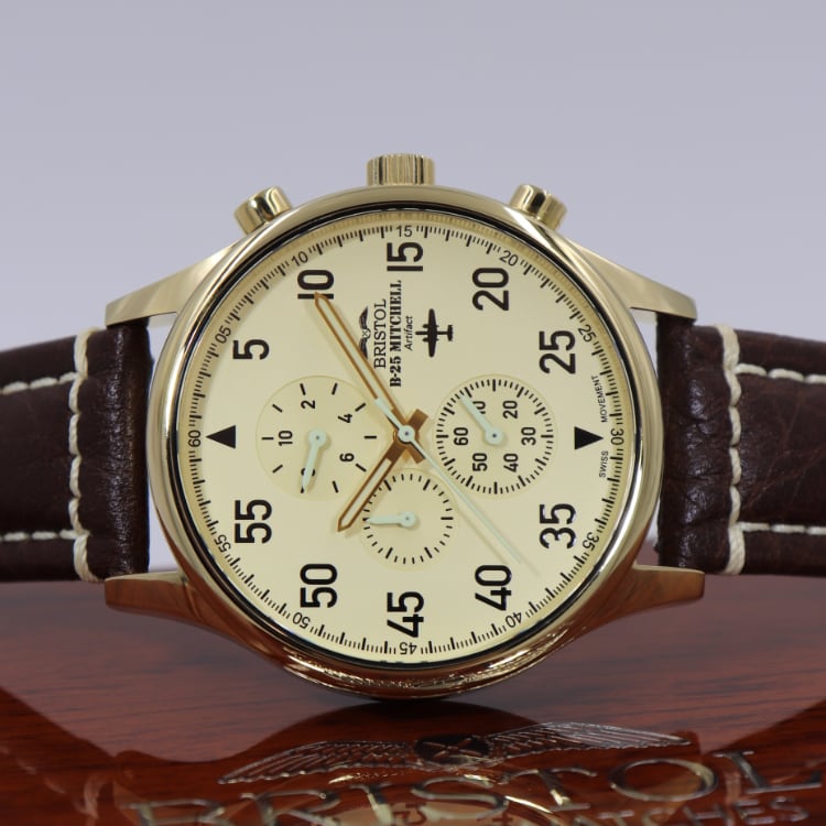 B-25 Mitchell Tribute Watch - Beige Dial