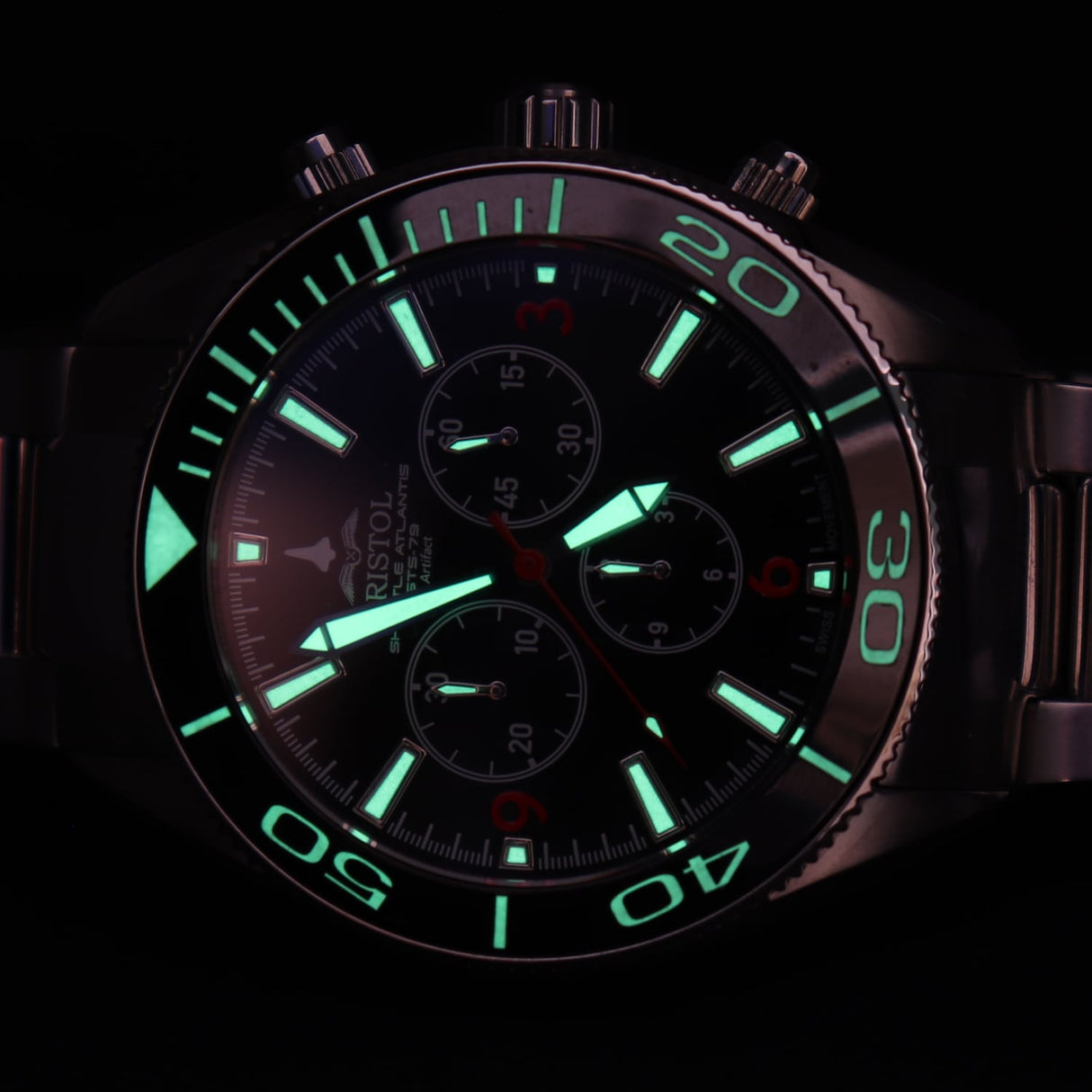 Space Shuttle Atlantis Tribute - Stainless Steel, Black Dial