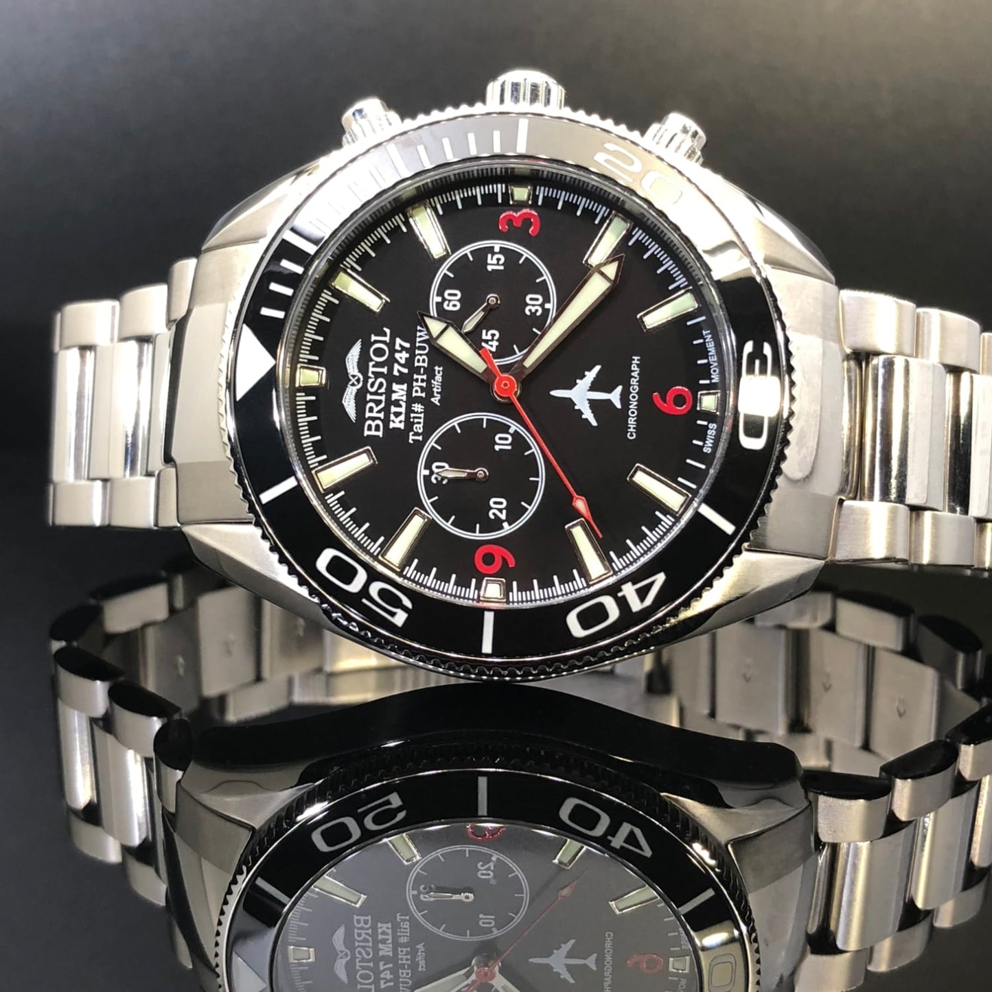 747 Tribute Watch - Black Dial