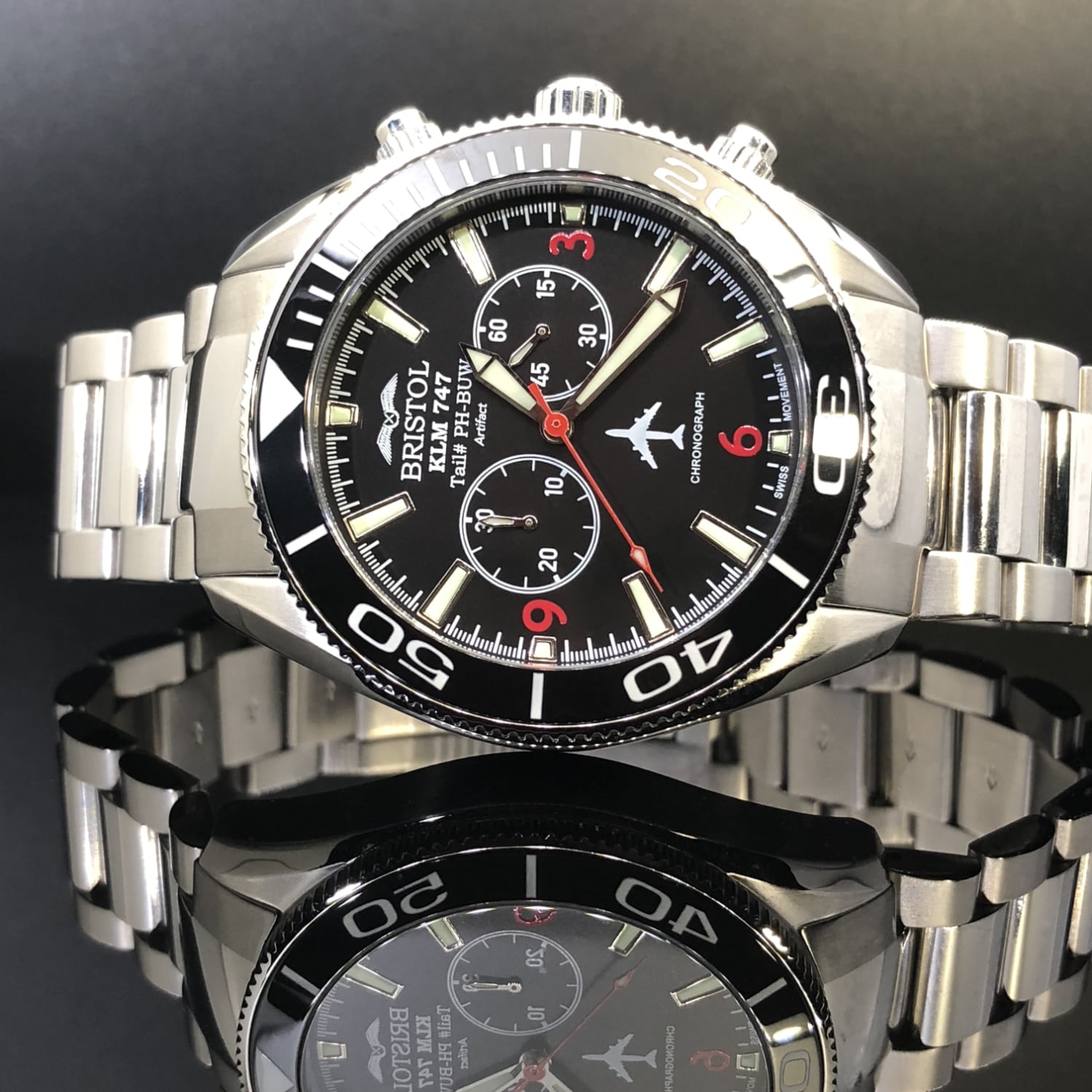 747 Tribute Watch - Black Dial