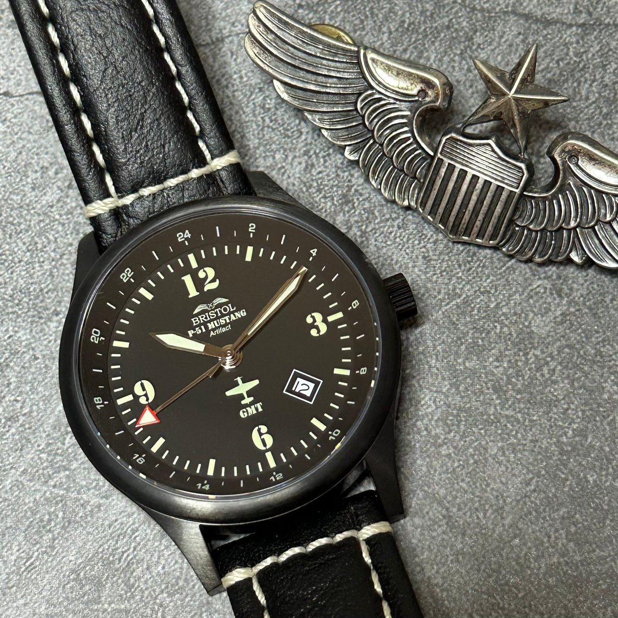 P-51 Mustang Tribute Watch - Black Dial