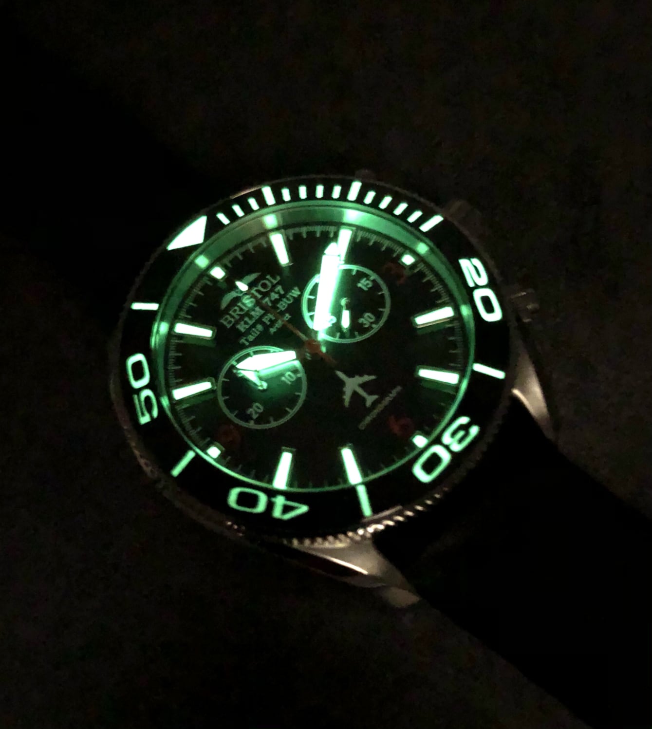 747 Tribute Watch - Black Dial