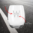 engraved wine glass