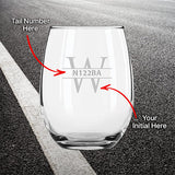 engraved wine glass