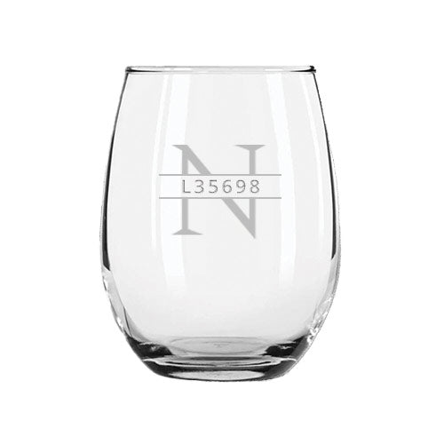 Engraved Stemless Wine Glass