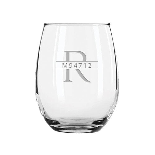 Engraved Stemless Wine Glass