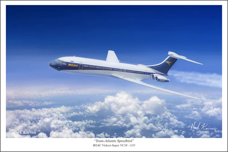 BOAC Super VC10 - "Trans-Atlantic Speedbird" Print