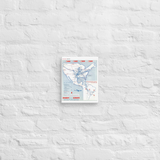 Braniff Airways April 1961 Airline Map Canvas