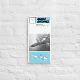 Aloha Airlines September 1967 Airline Map Canvas