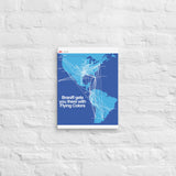 Braniff International July 1976 Airline Map Canvas