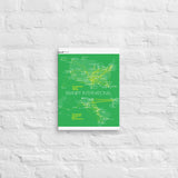 Braniff International July 1979 Airline Map Canvas