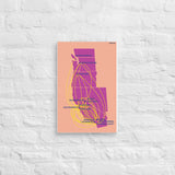 Air Cal Airline Map Canvas