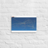 Braniff International October 1988 Airline Map Canvas